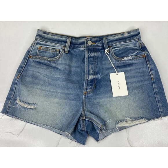 Cello Pants - Cello Women Large Denim Shorts Jeans Mom Cutoff High Rise NWT